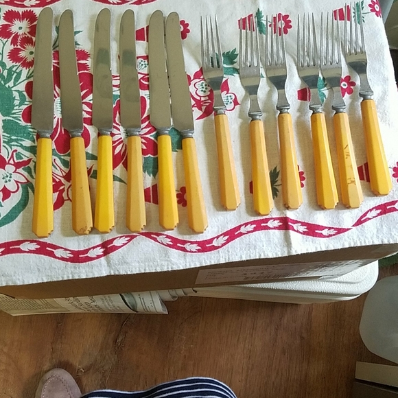 Vintage bakelite flatware silverware stainless - Picture 1 of 7